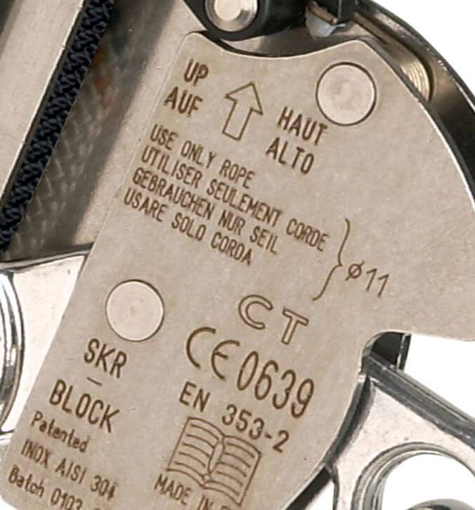 Neofeu Guided Type Fall Arrester- for 11mm Rope – The Neofeu Guided Type Fall Arrester with automatic locking is designed to be used on a low stretch-polyamide kernmantel rope of 11 mm diameter. Stainless steel device with arresting force of < 4 kN. Meets EN 353-2 : 2002. International shipping. Shop now. – Now available at MTN Shop UK.