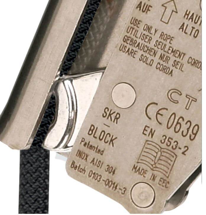 Neofeu Guided Type Fall Arrester- for 11mm Rope – The Neofeu Guided Type Fall Arrester with automatic locking is designed to be used on a low stretch-polyamide kernmantel rope of 11 mm diameter. Stainless steel device with arresting force of < 4 kN. Meets EN 353-2 : 2002. International shipping. Shop now. – Now available at MTN Shop UK.