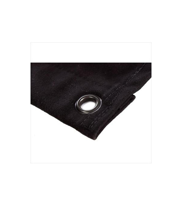 Admiral Staging Black Backdrop 320 g/m² 3m Width x 3m Height – Admiral Staging backdrops have an ideal weight of 320 g/m². The fabric is much stronger than most 300 g/m² currently available on the market and the new backdrops will wrinkle less than the typical 380 g/m². The backdrops are very easy to mount using the pre-existing black eyelets every 25 cm. – Now available at MTN Shop UK. - imagen 3