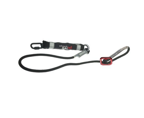 Fall arrest lanyard with an energy absorber
