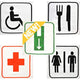 Showtex Trussleeve Signs - Toilet, Exit, First Aid, Food, Disabled