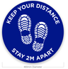 Lemark Social Distancing Floor Stickers 400mmDia. 'Keep Your Distance'' – ✔Printed with the text “KEEP YOUR DISTANCE STAY 2M APART” ✔Colour: Yellow/Black ✔Anti-scratch design ✔indoor and outdoor use – Now available at MTN Shop UK.