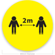 Lemark Social Distancing Floor Stickers 400mmDia. ''2m Distance''