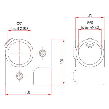 Doughty Corner with Through Centre Tube Spec - imagen 3