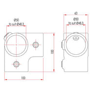 Doughty Corner with Through Centre Tube Spec - imagen 3