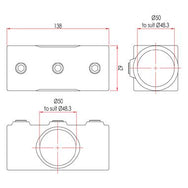 Key Clamp: Doughty Two Socket Cross. Supplied by MTN Shop EU - imagen 3