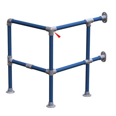 Key Clamp: Doughty 3-Way 90 Degree Elbow. Supplied by MTN Shop EU