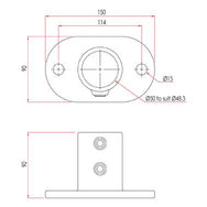 Key Clamp: Doughty Railing Base Flange. Supplied by MTN Shop EU - imagen 3