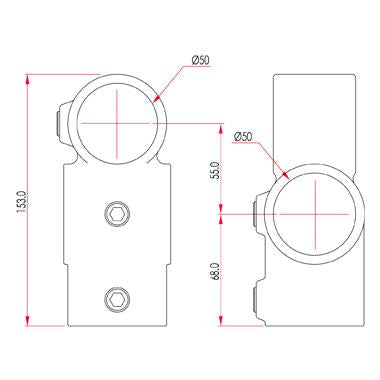 Key Clamp: Doughty Combination Socket Tee(For ⌀48mm Bar)- MTN Shop EU - imagen 2