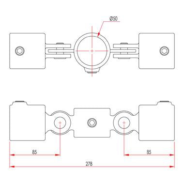 Key Clamp: Doughty Double Swivel Combination. Supplied by MTN Shop EU - imagen 2