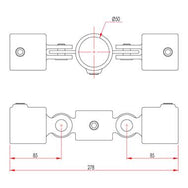 Key Clamp: Doughty Double Swivel Combination. Supplied by MTN Shop EU - imagen 2