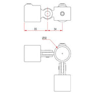 Key Clamp: Doughty 90 degree Corner Swivel Combination. Supplied by MTN Shop EU - imagen 2