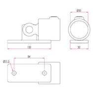 Key Clamp: Doughty Swivel Base. Supplied by MTN Shop EU - imagen 2