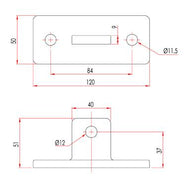 Doughty Pipeclamp Swivel Base Section (Male) supplied by MTN Shop EU - imagen 2