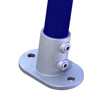Doughty Pipeclamp Angled Railing Base Flange fits ⌀48mm Bar and is offered by MTN Shop EU