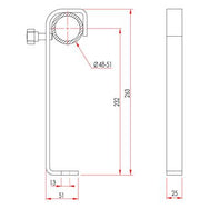 Hook Clamp (Extra Long) Dimensions - imagen 3