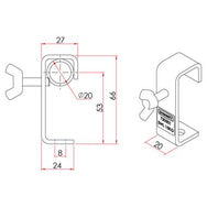 Doughty Hook Clamp (Steel)- Fits ⌀20mm/¾" Tube- MTN Shop EU - imagen 2