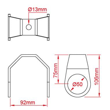 Doughty Grid Hanger - Fits ⌀48mm Pipe/Barrel - imagen 3