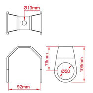 Doughty Grid Hanger - Fits ⌀48mm Pipe/Barrel - imagen 3