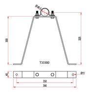 Doughty Pipe to Wall Brackets(Steel) fit ⌀48mm Bar and are offered by MTN Shop EU - imagen 4