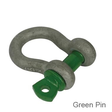 Doughty Bow Shackles - Screw Pin (Green)