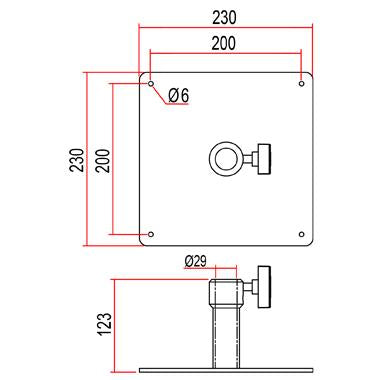Doughty Turtle Plate w/29mm Receiver – second image