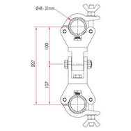Doughty Pivot Hinge with Two Clamps supplied by MTN Shop EU - imagen 2