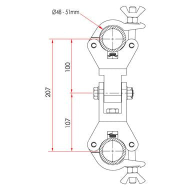 Doughty Pivot Hinge with Two Clamps – second image