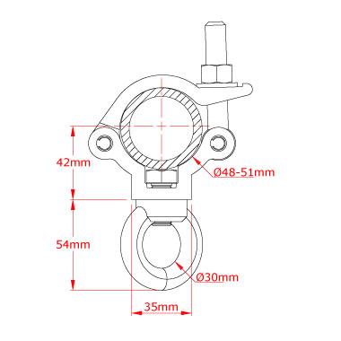 Lightweight Eye Clamp- 48-51mm Diameter - Specifications  - imagen 4