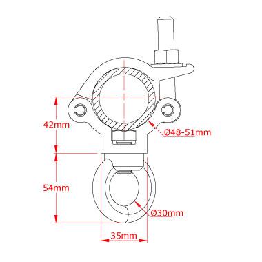 Lightweight Eye Clamp- 48-51mm Diameter - Specifications 
