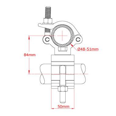 Doughty Swivel Coupler (Aluminum)- Fits ⌀48-51mm Bar- MTN Shop EU - imagen 6