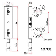 Fixed Ladder Truss Adaptor - ⌀28mm Spigot - Doughty  - imagen 3