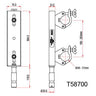 Fixed Ladder Truss Adaptor - ⌀28mm Spigot - Doughty 