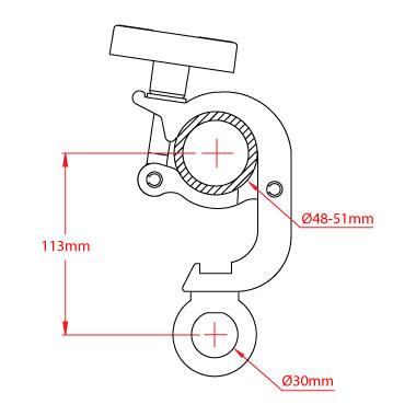 Eye Clamp: 48-51mm Trigger Hanging Clamp Specification - imagen 5