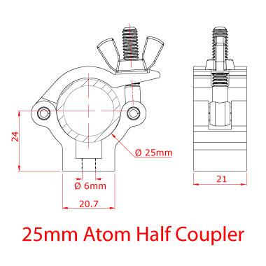 Doughty 25mm Atom Clamp Swivel Coupler Specification - imagen 3