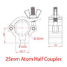 Doughty 25mm Atom Clamp 90 deg Fixed Coupler Specification 