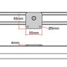 Doughty Rail Corner Ceiling Bracket 55mm x 55mm(Steel)- MTN Shop EU