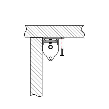 Doughty Rail Corner Ceiling Bracket 55mm x 55mm(Steel)- MTN Shop EU