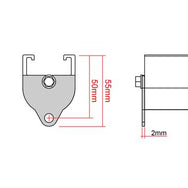 Doughty Rail - End Stop – The End Stop is a plate used to end Doughty rail. Secured in place with a self tapping screw (included), it features a hole for the curtain to be attached. – Now available at MTN Shop UK. - imagen 4