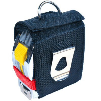 Stronghold Tape Measure Sleeve with D-ring – The stronghold tape measure sleeve fits most brands between 6 and 10.5m and allows your tool to be safely tethered while working at height. – Now available at MTN Shop UK.