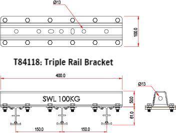 Doughty Studio Rail Suspension Bracket. Supplied by MTN Shop EU - imagen 6