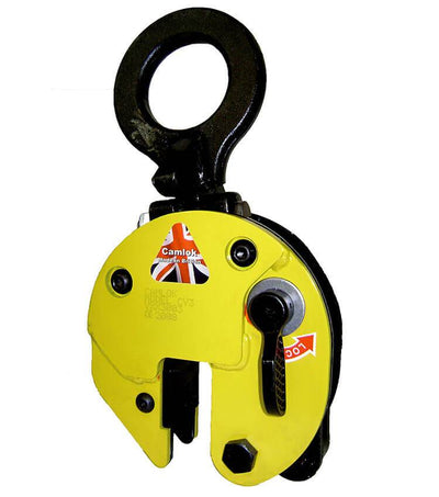 Camlok Vertical Plate Clamps CY 100-3000Kg with Hinged Hook Ring – The Camlok Vertical Plate Clamps with hinged hook rings can be used for the safe handling of the plate at various angles. Fast & International Delivery now – Now available at MTN Shop UK.