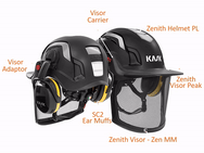 KASK Zenith Safety Helmet with Visor & Ear Defenders PL – 100% made and designed in Italy, the KASK Zenith Combo Helmet PL is a 6-in-1 package consisting of a range of accessories. These accessories include the Zenith Helmet PL, Zen MM Metal Mesh Visor and Hearing Protection, providing workers with multiple safety features. Learn more about KASK’s Zenith Combo Helmet PL. – Now available at MTN Shop UK. - imagen 3